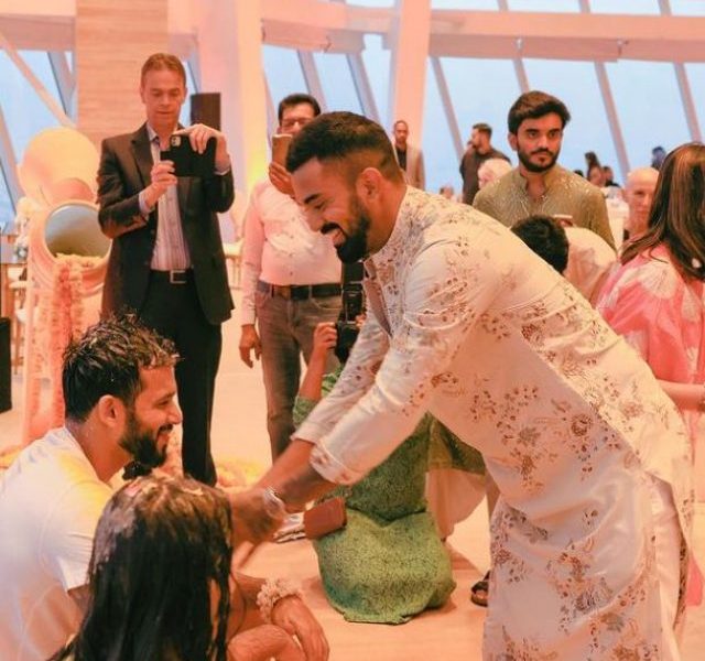 At a friend’s wedding in Karnataka, KL Rahul stuns