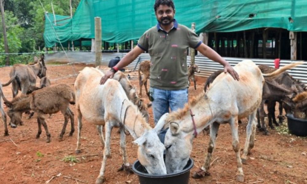 Karnataka man quits tech job to open donkey farm, gets order worth Rs 17 lakh for milk