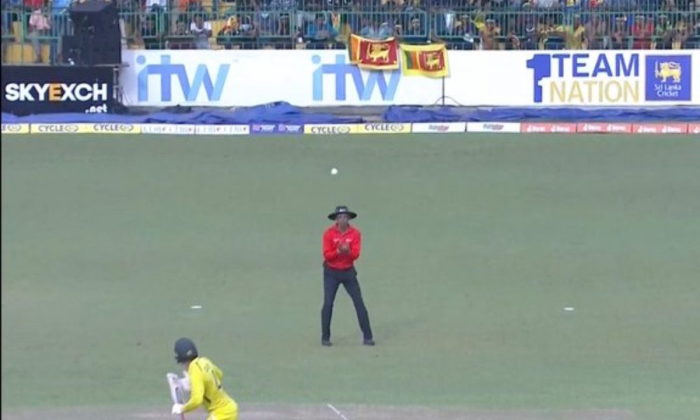 Twitter in splits as Umpire Kumar Dharmasena goes to take catch in Sri Lanka vs Australia 3rd ODI