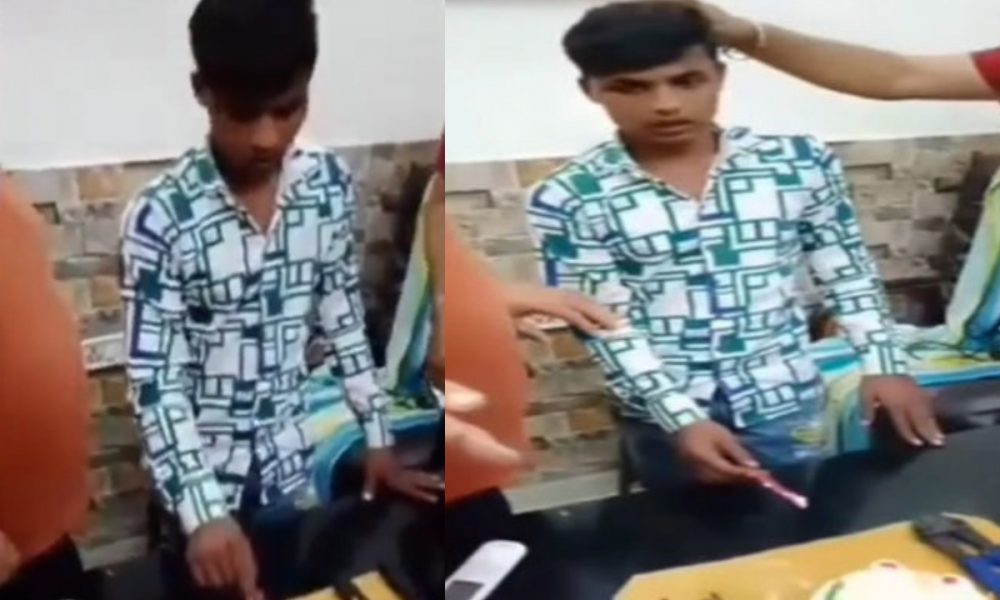 Viral Video: Residents of society in Delhi catch thief red-handed, celebrates his birthday
