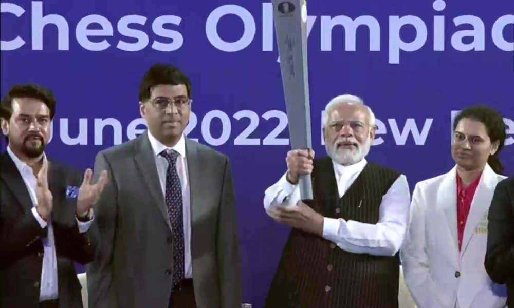 PM Modi launches torch relay for Chess Olympiad for first time ever in history of event [WATCH]