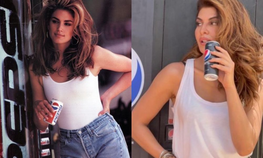 Cindy Crawford’s iconic 1992 Pepsi Ad photo is recreated by Jacqueline Fernandez