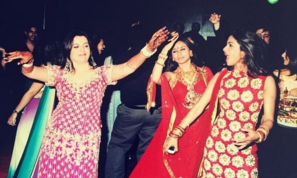 Farah Khan shares a throwback picture from her sangeet ceremony wherein she was grooving with Priyanka Chopra and Rani Mukerji