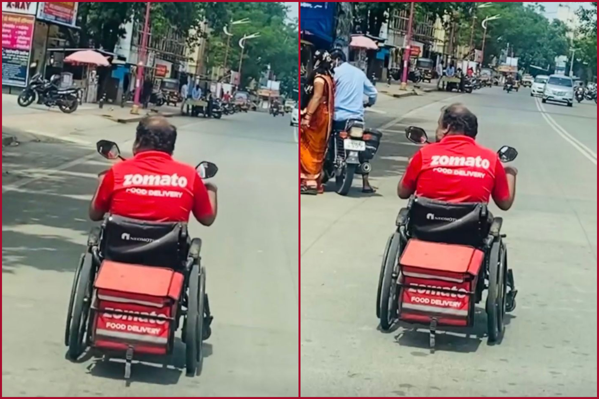 Watch Video: Specially-abled Zomato delivery agent wins hearts online; Gains respect and respect