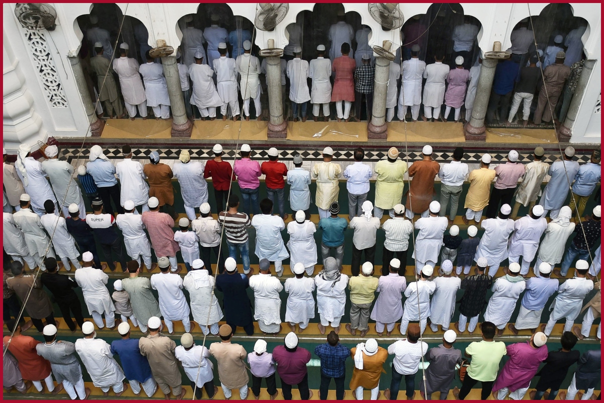 Devotees offer namaz at Jama Masjid on Eid-Al-Adha