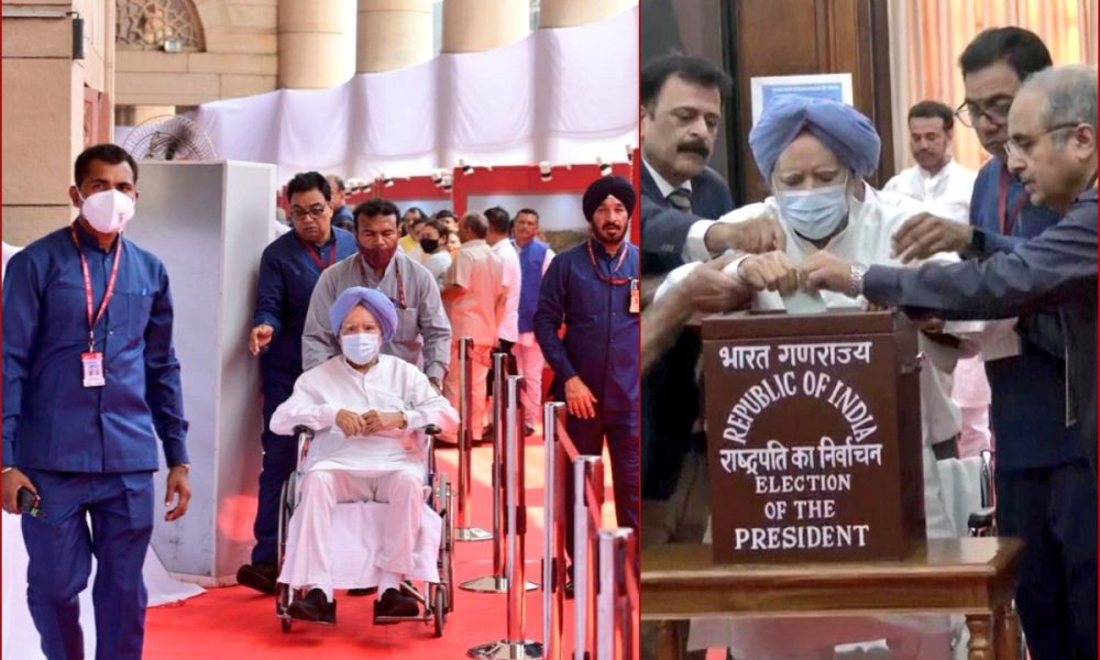 Presidential Polls 2022: Former PM Manmohan Singh arrives on wheelchair to cast his vote [VIDEO]