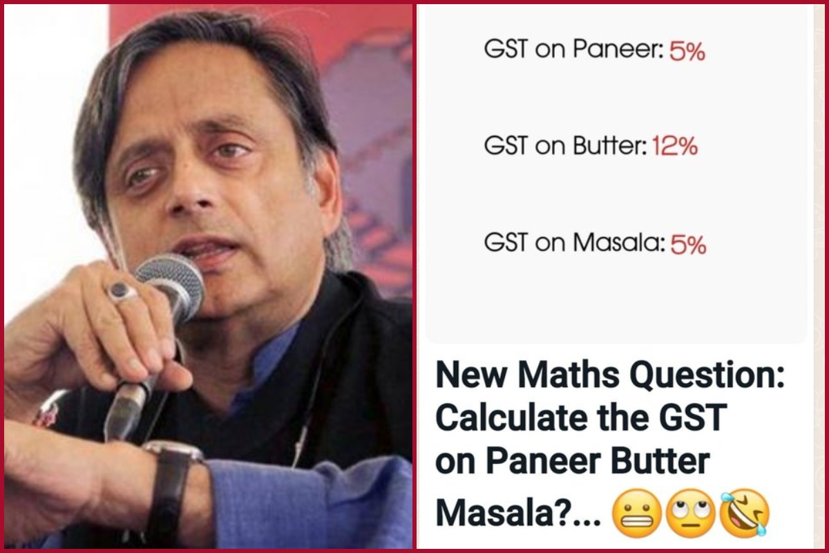 Tharoor’s dig at GST on ‘paneer butter masala’, gets amusing replies on Twitter..