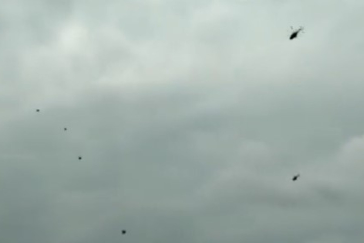 PM’s Security Breach? Black balloons released by Congress leader seen flying near Modi’s chopper [WATCH]