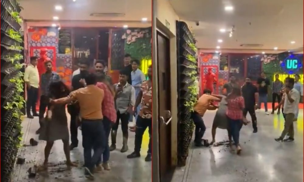 Lucknow: Ruckus outside unplugged cafe, raged girl enganged into fist-fight with boy [WATCH]
