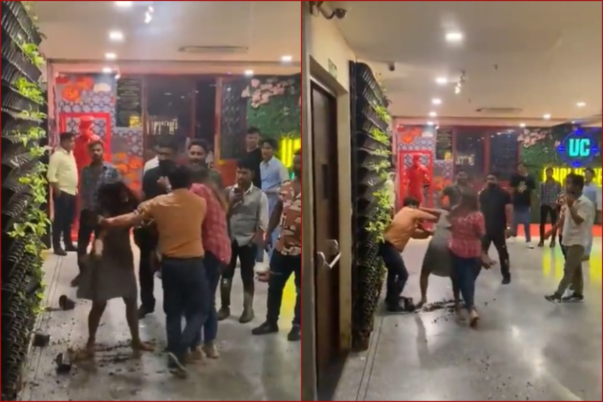 Lucknow: Ruckus outside unplugged cafe, raged girl enganged into fist-fight with boy [WATCH]