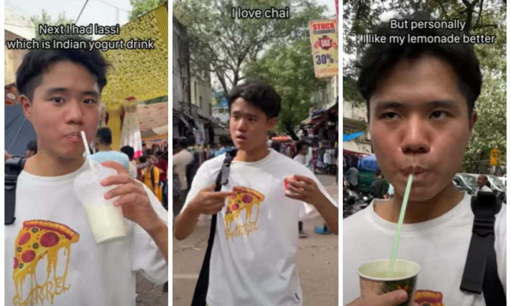 WATCH: Korean vlogger tries tea,lassi and nimbi paani for the first time and here is how he reacts
