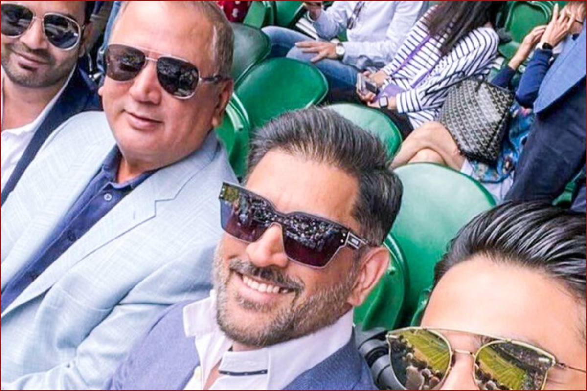 MS Dhoni enjoys Rafael Nadal’s match in London, Wimbledon shares pic with special note