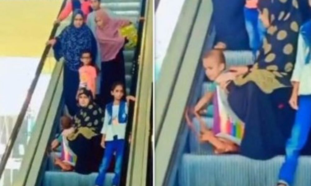 Lucknow: Toddler’s hand stuck in escalator of newly opened Lulu Mall, shocking video surfaces online
