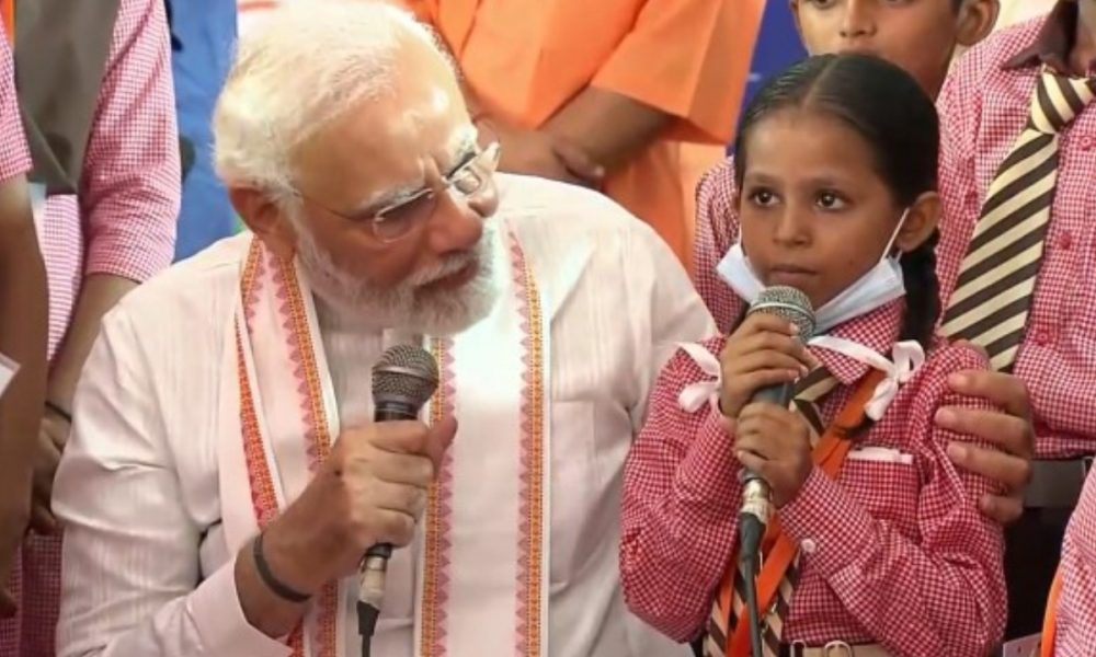 WATCH: PM Modi holds candid interaction with school children in Varanasi, calls them “very talented”