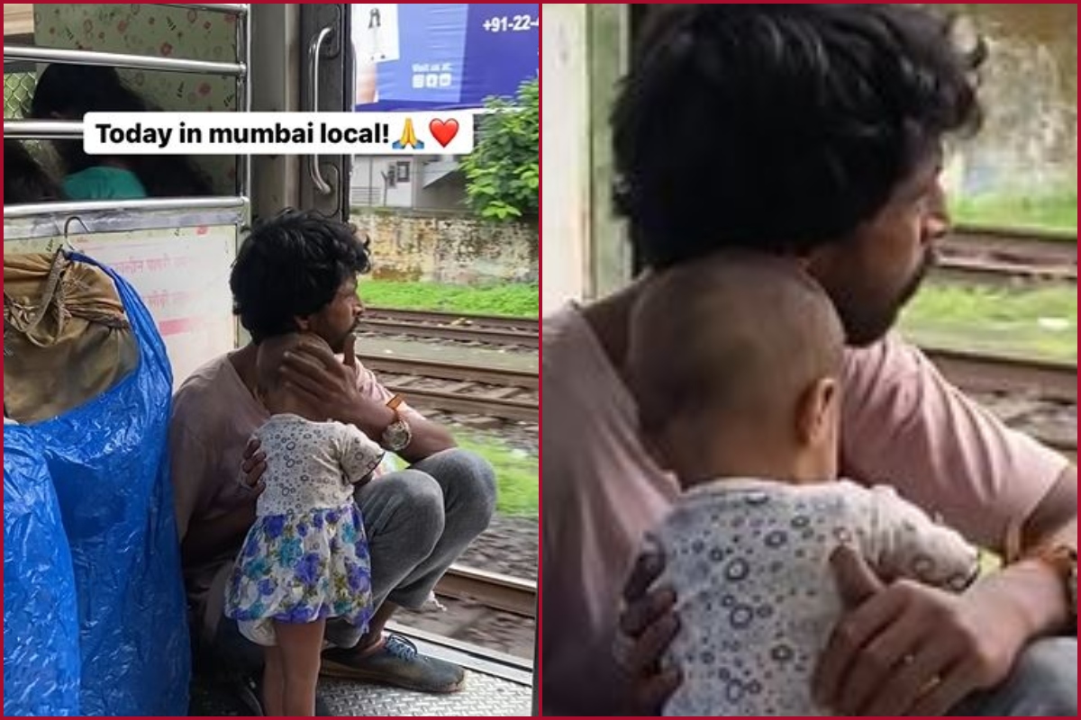 This video of little girl feeding her father in Mumbai local train will melt your heart