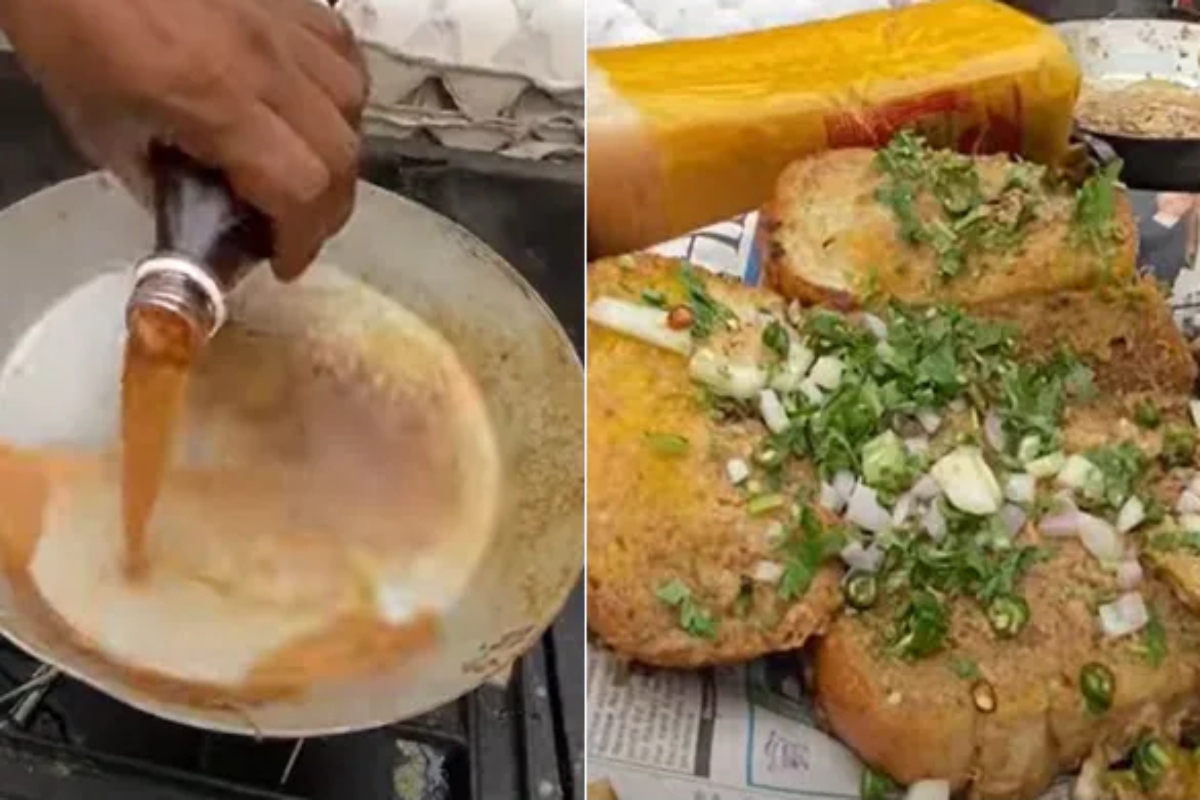 WATCH: Bizarre video showing an Omelette made with Jeera soda and crushed chocolate-cream Oreo cookies