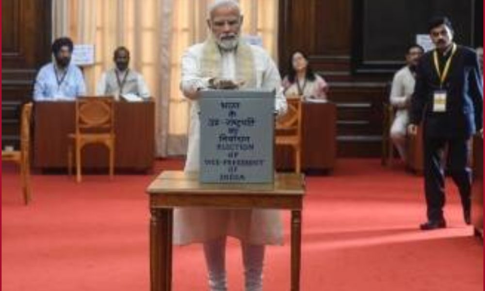 Vice-Presidential Elections 2022: PM Modi casts his vote at Parliament House