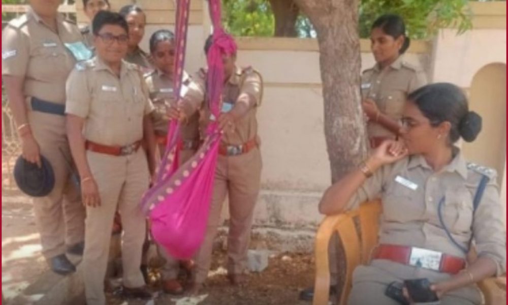 Tamil Nadu: Women police officers take care of child while mother gives test for sub-inspector position