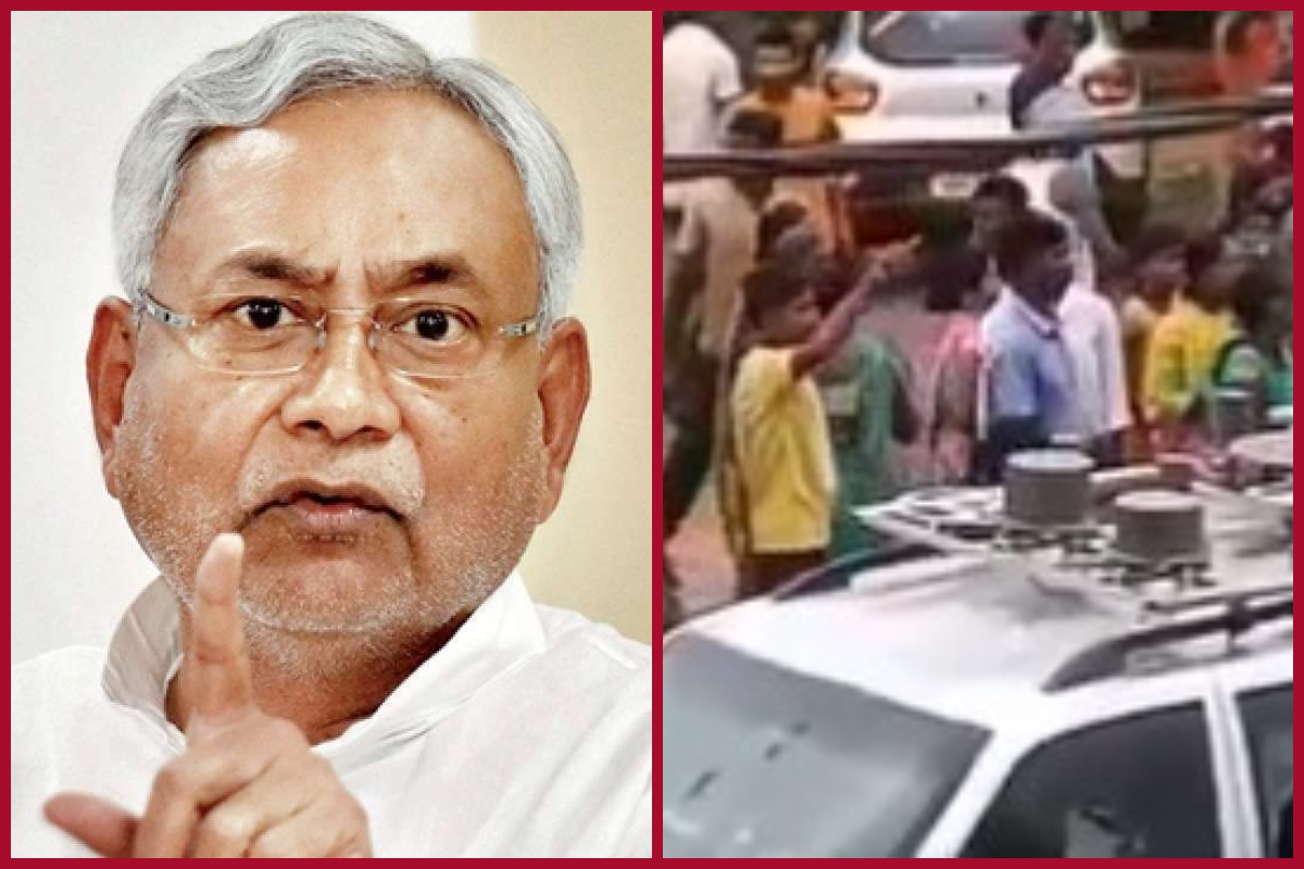 Patna: Angry mob pelts stones on Bihar CM Nitish Kumar’s convoy; security tightened