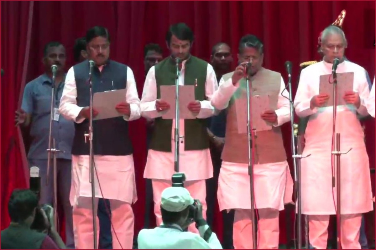 Bihar Cabinet Expansion: RJD leader Tej Pratap Yadav and four other MLAs take oath as ministers, at Raj Bhawan in Patna