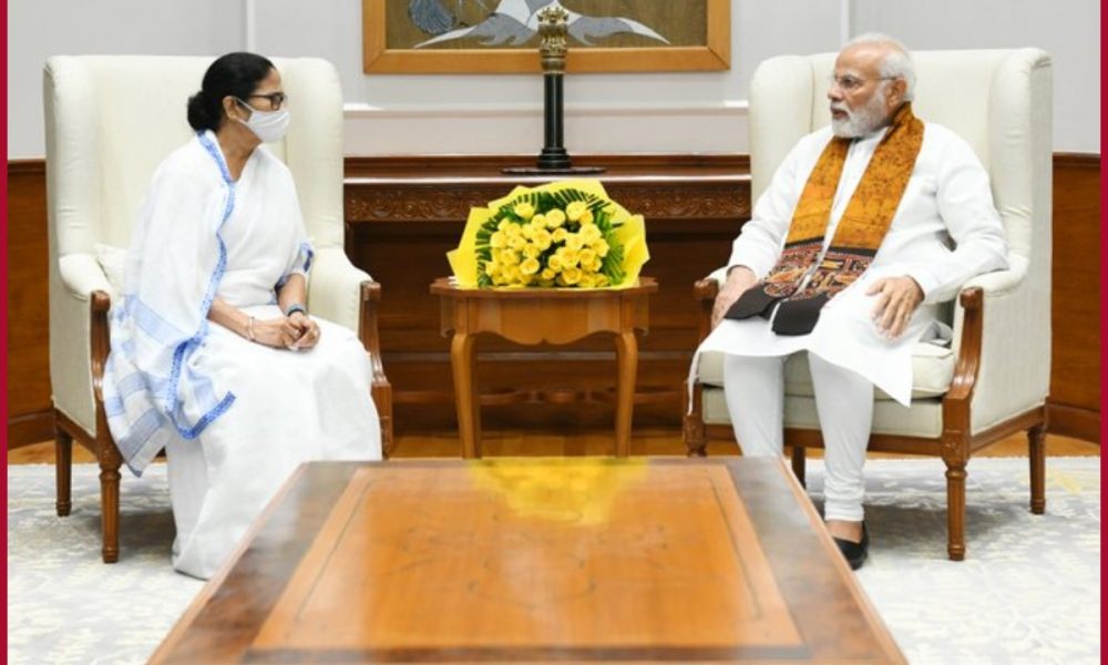 Mamata Banerjee meets PM Modi at his residence