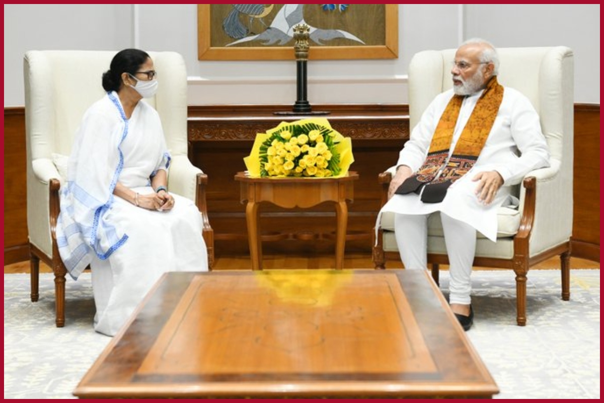 Mamata Banerjee meets PM Modi at his residence