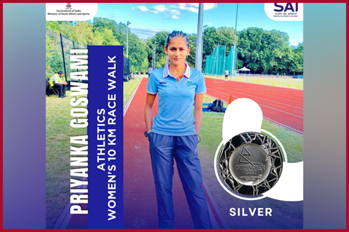 CWG 2022: Indian athlete Priyanka Goswami clinches silver in women’s 10000 m race walk
