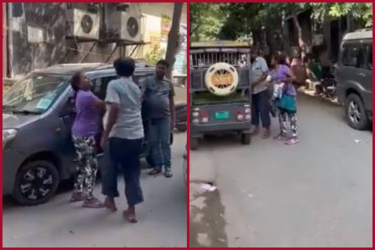 Viral video: Noida woman thrashes e-rickshaw driver over a minor scratch on car; arrested