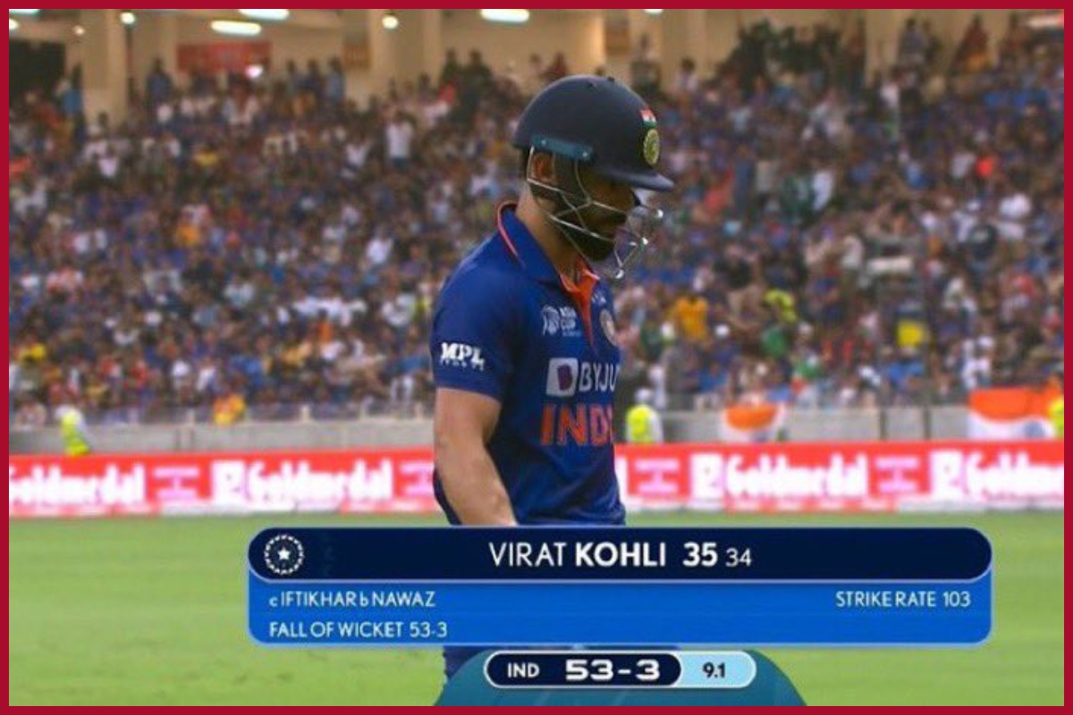 Virat Kohli returns to pavilion; hits 35 runs off 34 balls