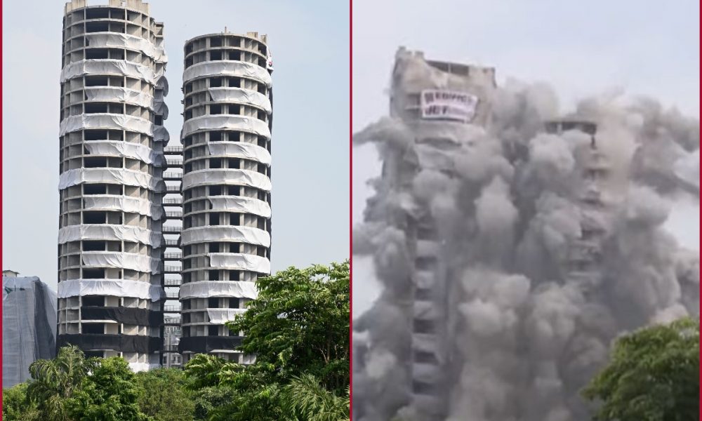 Noida’s Supertech twin towers demolished within seconds-WATCH VIDEO