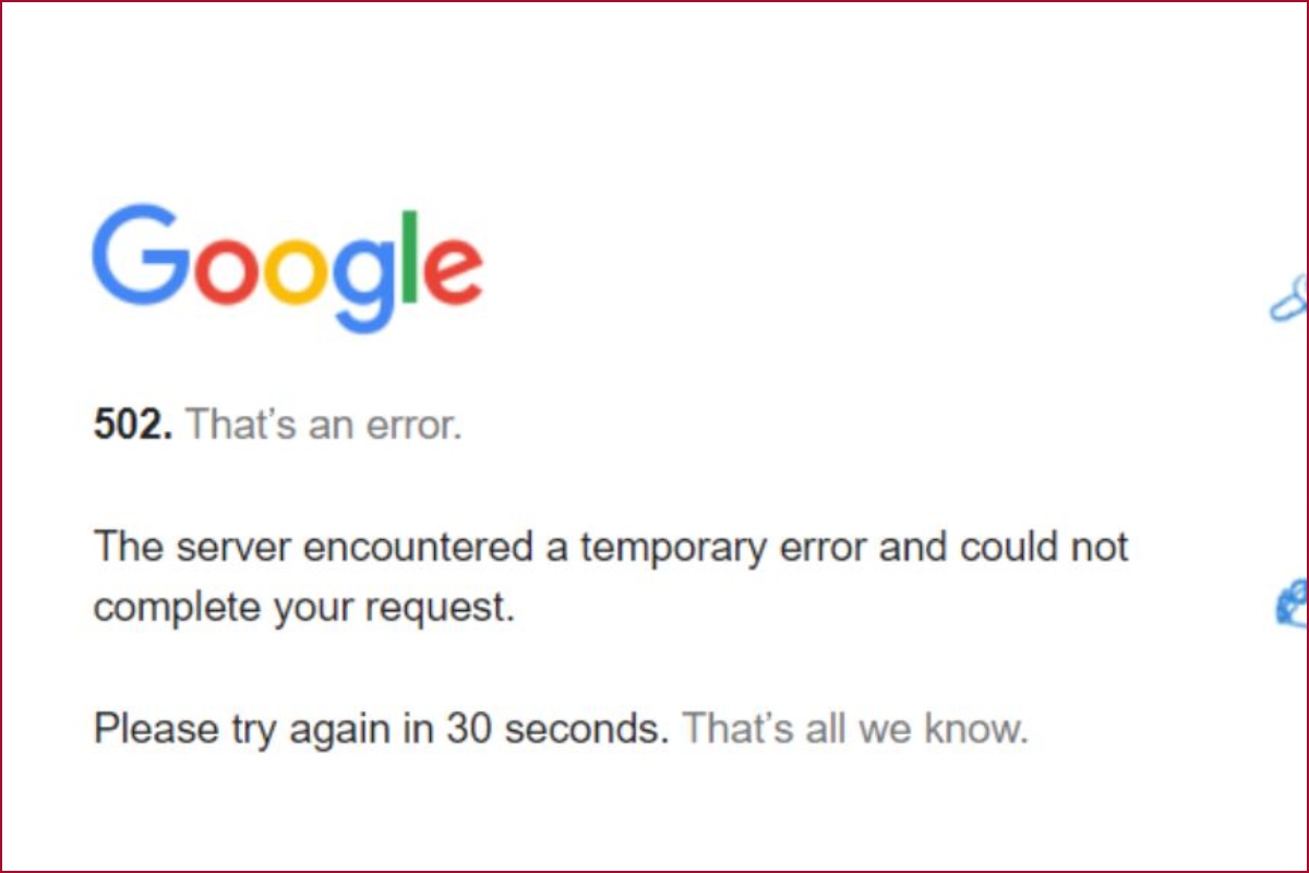 Google suffers Global outage as users report search engine down
