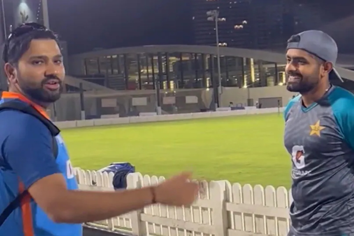 IND v PAK Asia Cup 2022: Rohit Sharma, Babar Azam chat during training session in Dubai