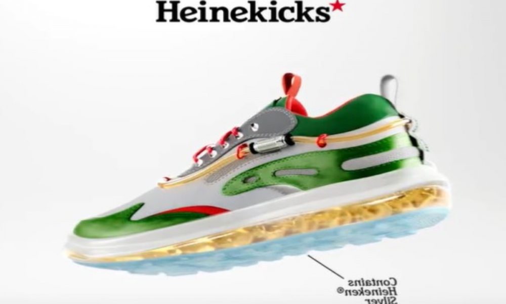 Heineken introduces sneakers with real beer in their soles: Watch here