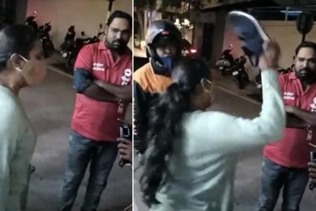 Woman mercilessly thrashes Zomato’s delivery boy with slippers, VIDEO leaves internet fuming