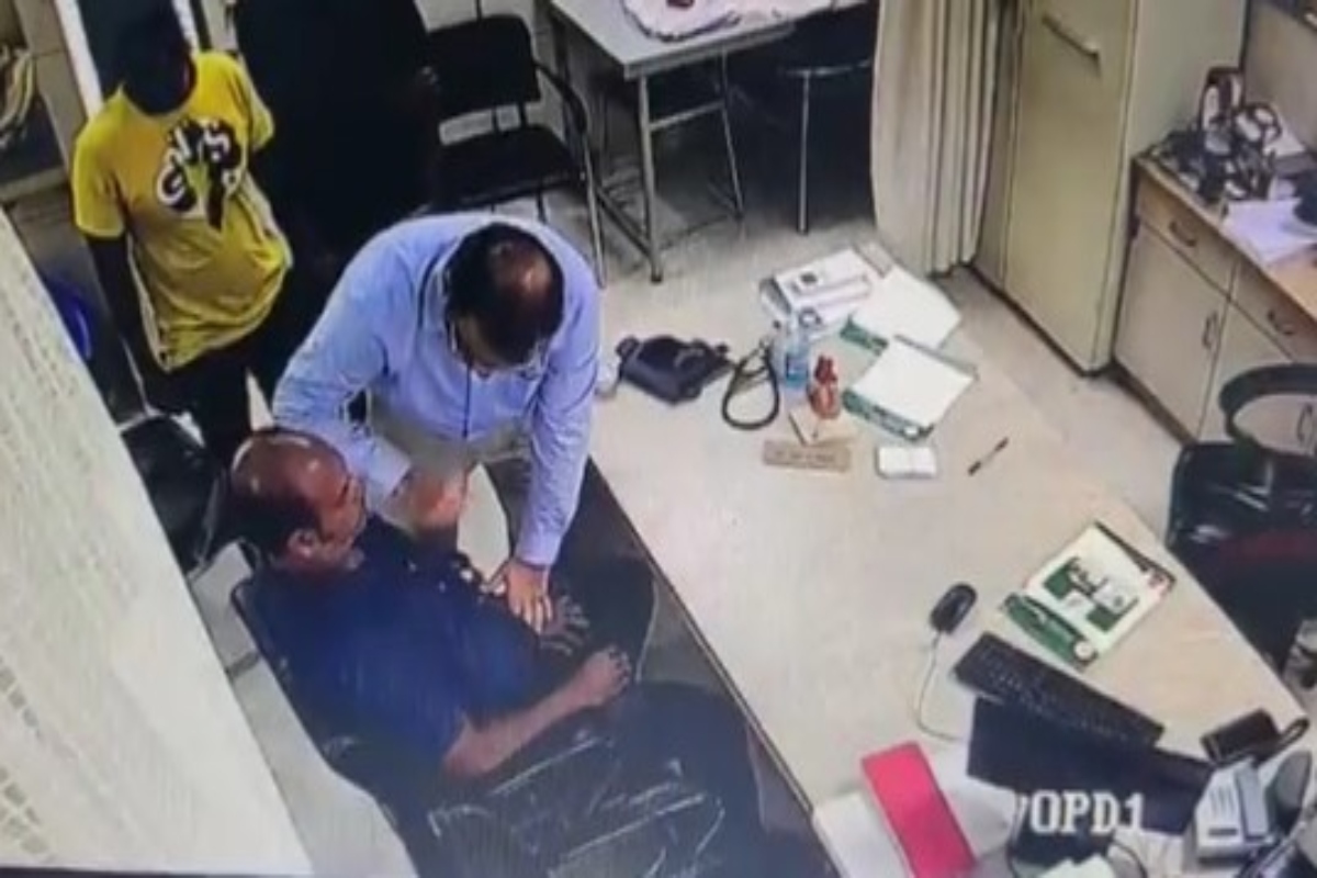 After doing CPR on the patient, the doctor was able to save his life. Watch here