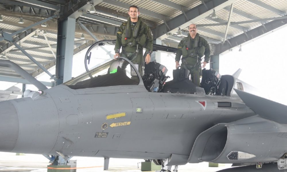 Air chief marshal VR Chaudhari takes sortie on Rafale jet, with his son Sqn Ldr Mihir