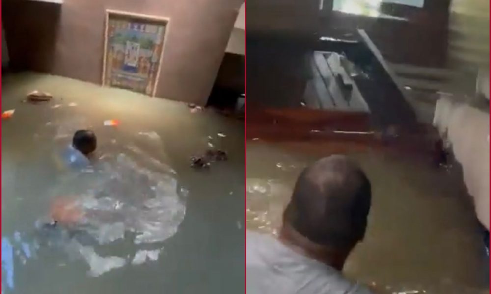 Watch Video: Man swims in the waterlogged house inside post residence in Bengaluru