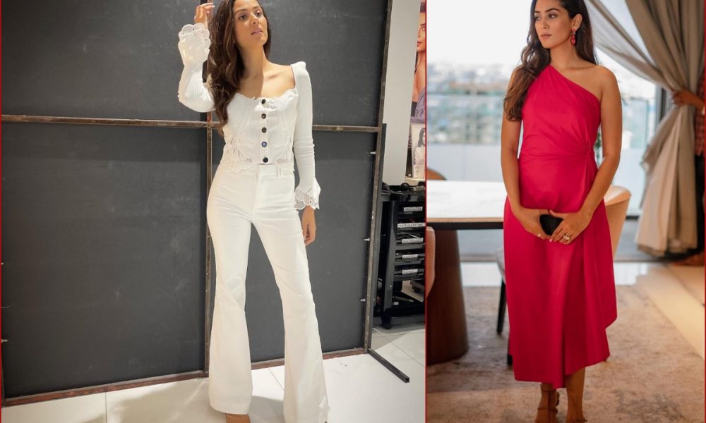 Take note of Mira Rajput’s monochromatic boss-lady look with a retro touch