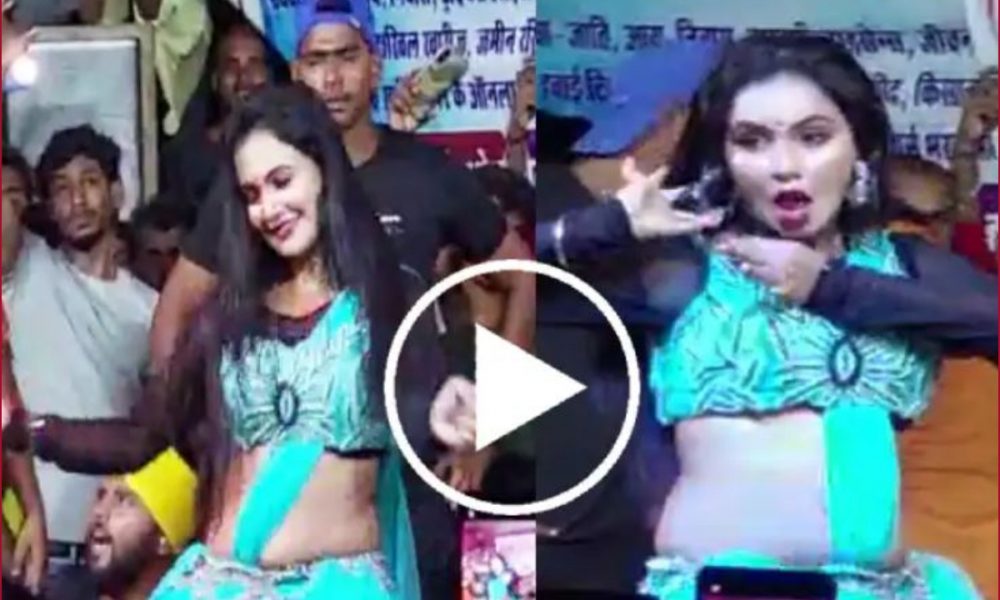 After MMS video leak, Bhojpuri actress Trishakar Madhu falls while performing after stage breakdown in Bihar’s Siwan