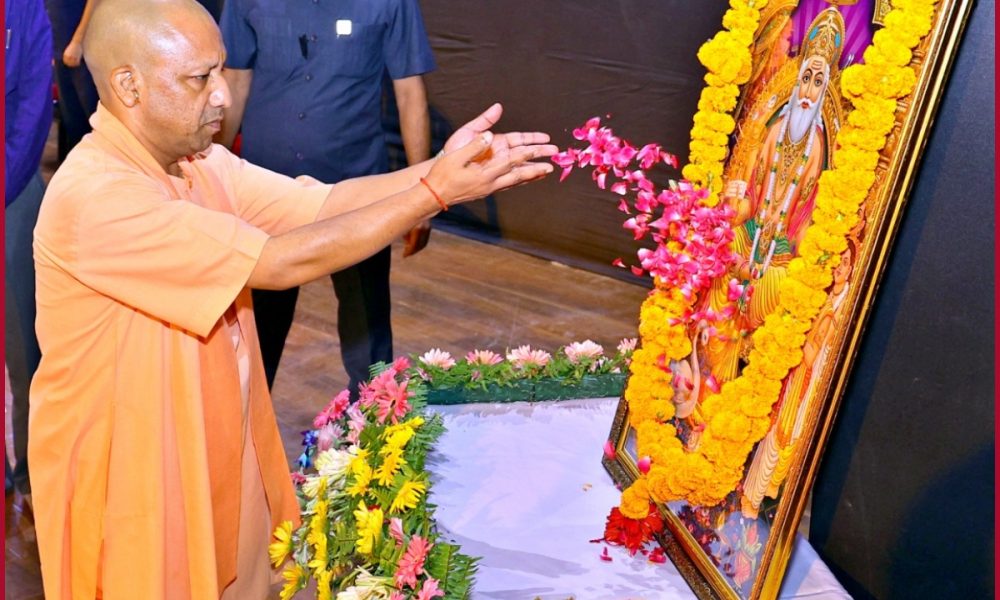 CM Yogi lays the foundation stone of flatted factory in Agra and Kanpur