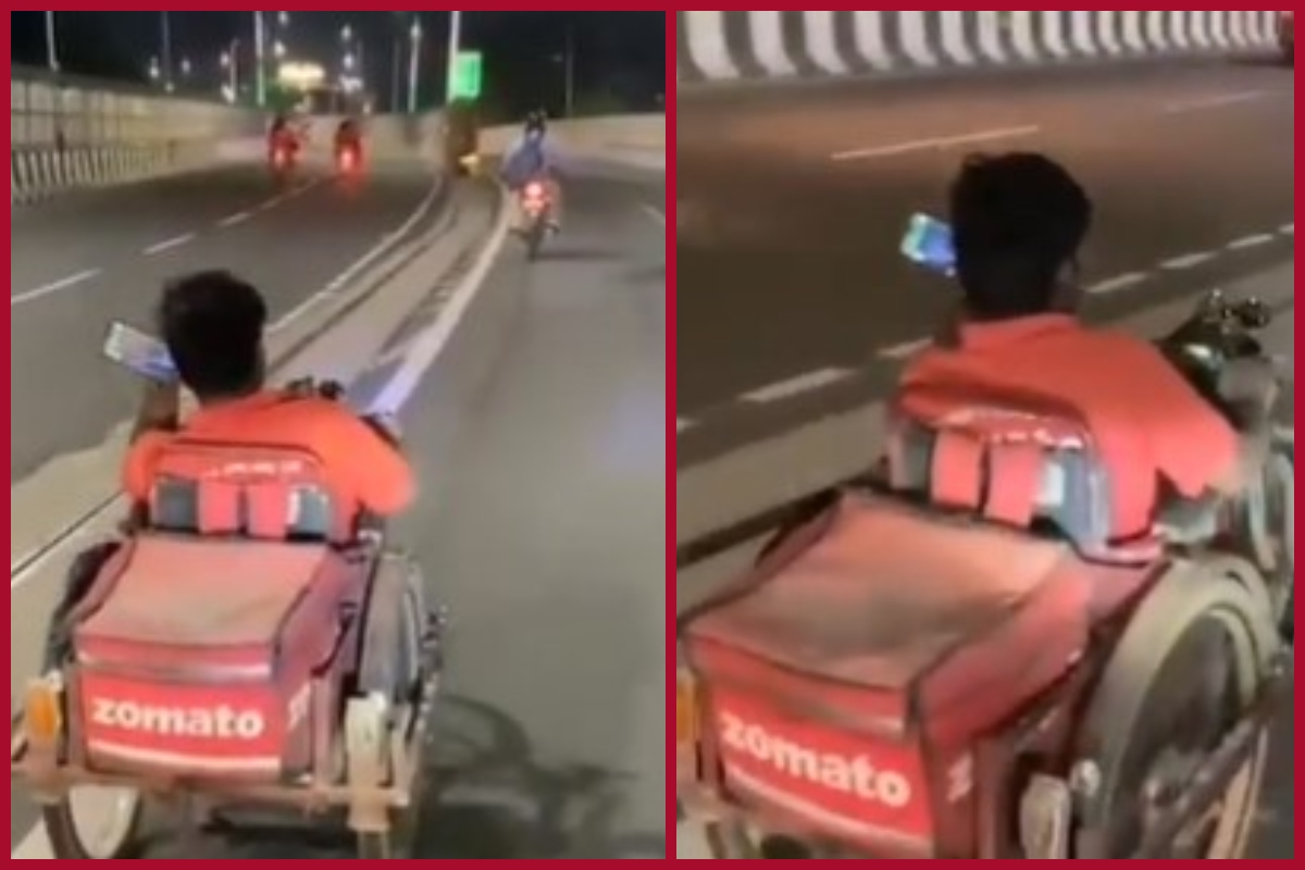 Specially-abled man takes wheelchair to deliver Zomato order; netizens salute his invincible spirit (WATCH)