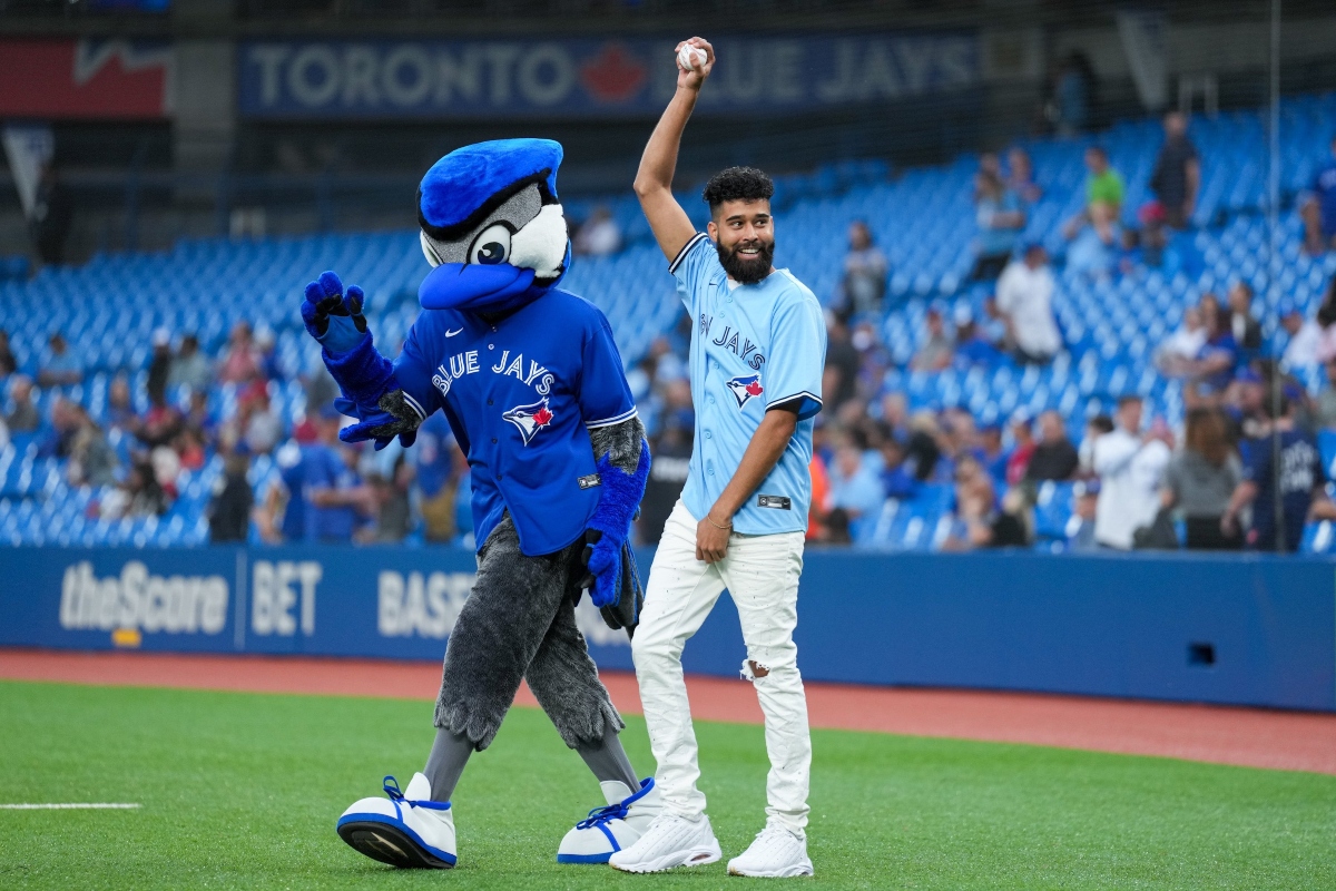 Punjabi singer AP Dhillon throws official ceremonial first pitch for baseball team Toronto Blue Jays