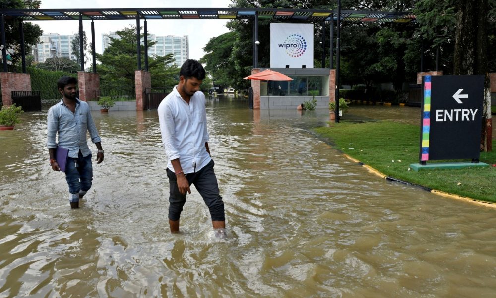 Rainwater inundates Delhi’s diplomatic area in Chanakyapuri, authorities advise to evacuate