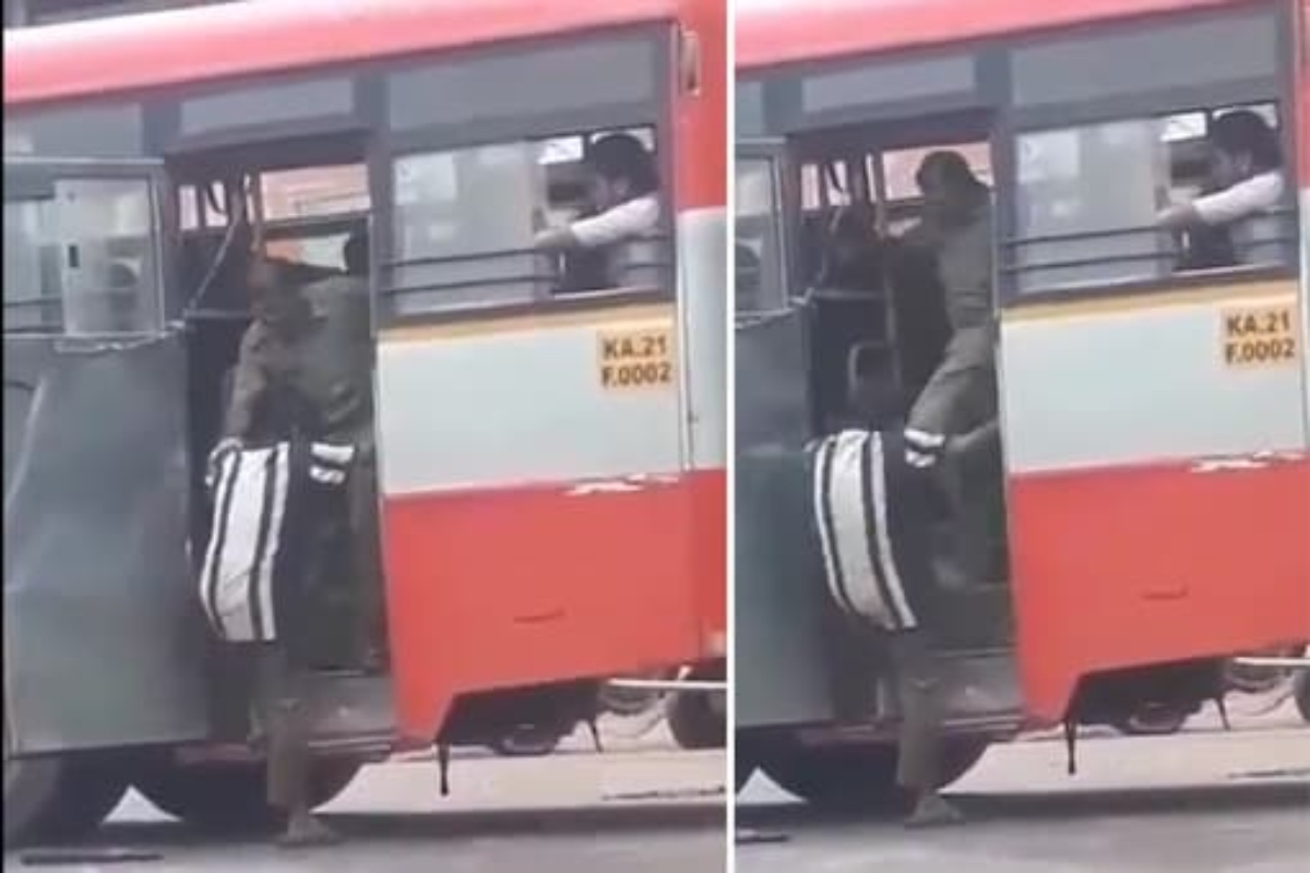 Disturbing VIDEO of Karnataka bus conductor slapping and kicking passenger leaves netizens baffled