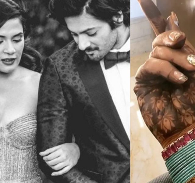 Richa Chadha flaunts her Mehendi design from pre wedding celebrations