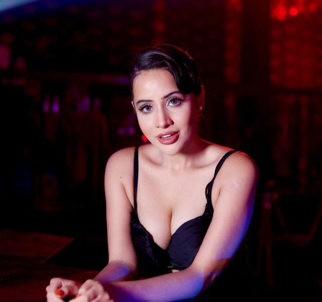 Urfi Javed exuding vintage vibes in black dress