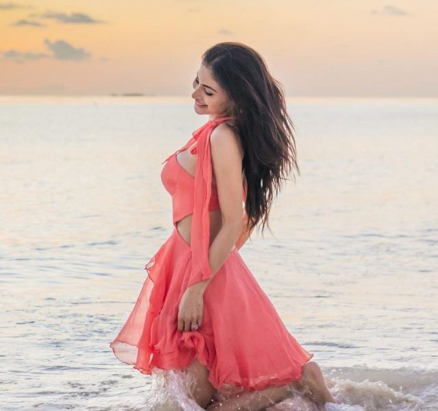 Mouni Roy shares vacation pictures from Maldives in peach dress