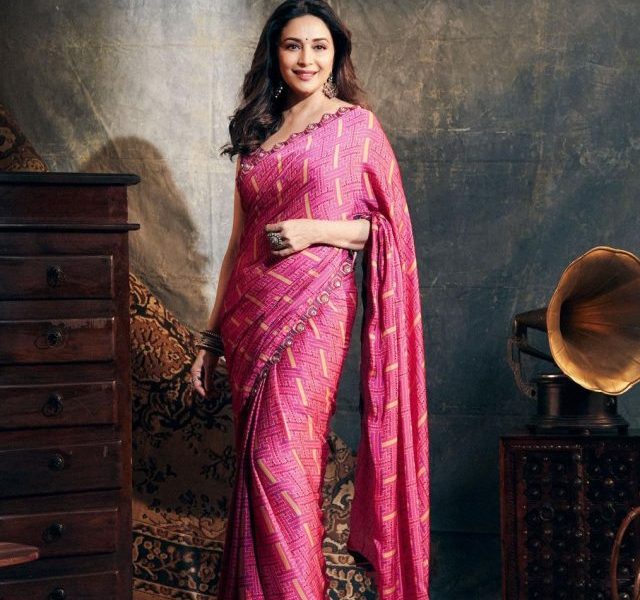 Madhuri Dixit exude grace in pink saree