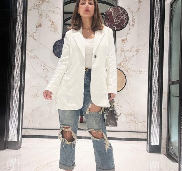 Hina Khan takes Sunday fashion with a twist