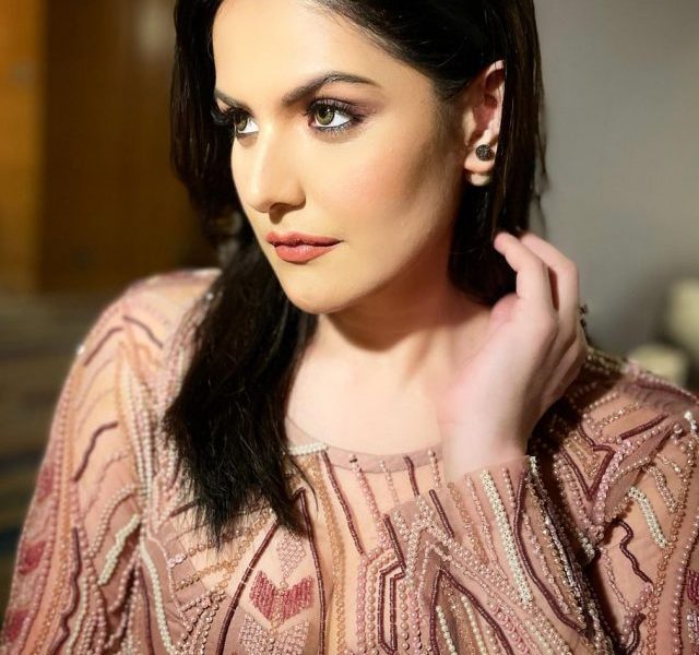 Zareen Khan exudes glamour in brown body hugging outfit